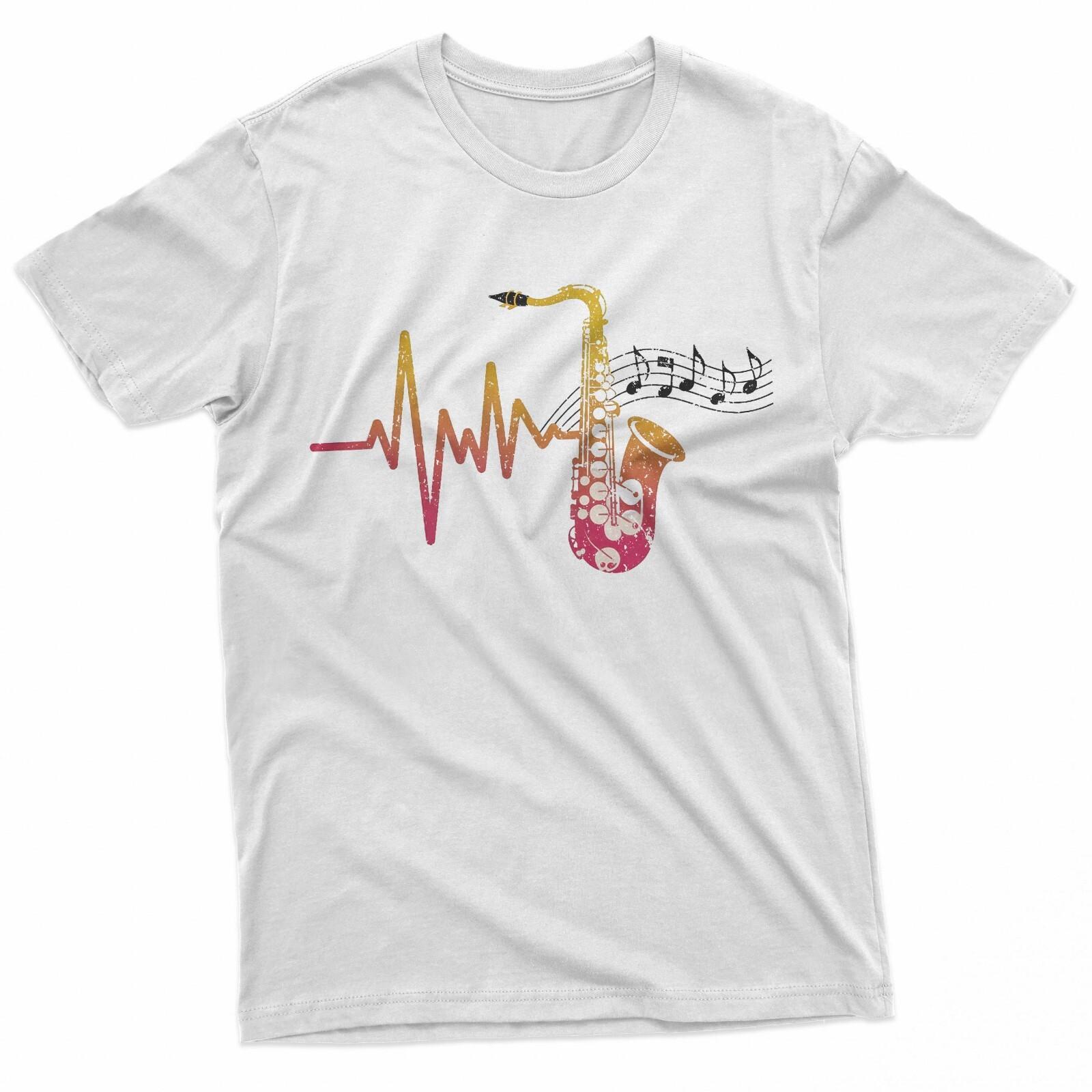 

Saxophone Heartbeat Music For Music Lover T-Shirt 5XL різнокольоровий