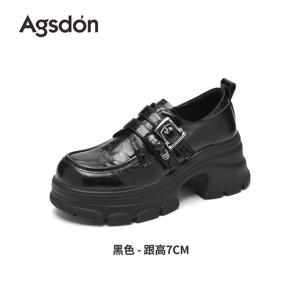 Platform Spring New Models Not Tired Feet Single Shoes Commuter Black British Small Leather Shoes