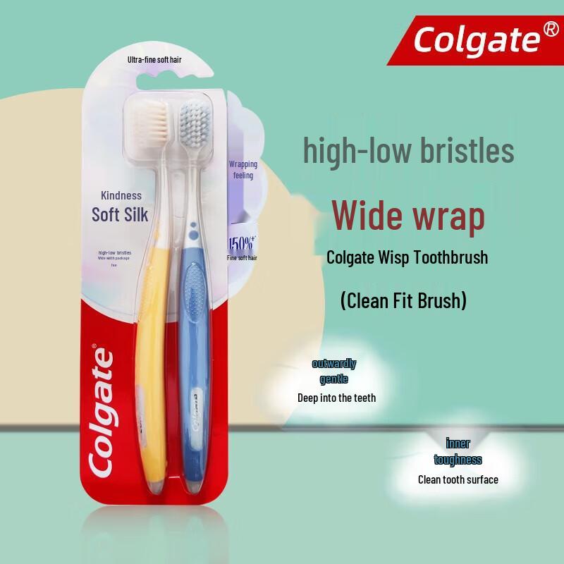 Colgate Jingshi Wide Soft Floss Toothbrush - Twin Pack