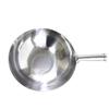 Stainless Steel Non-Stick Round-Bottom Wok for Home or Hotel Gas Stoves, Thickened Stir-Fry Pan Without Coating.
