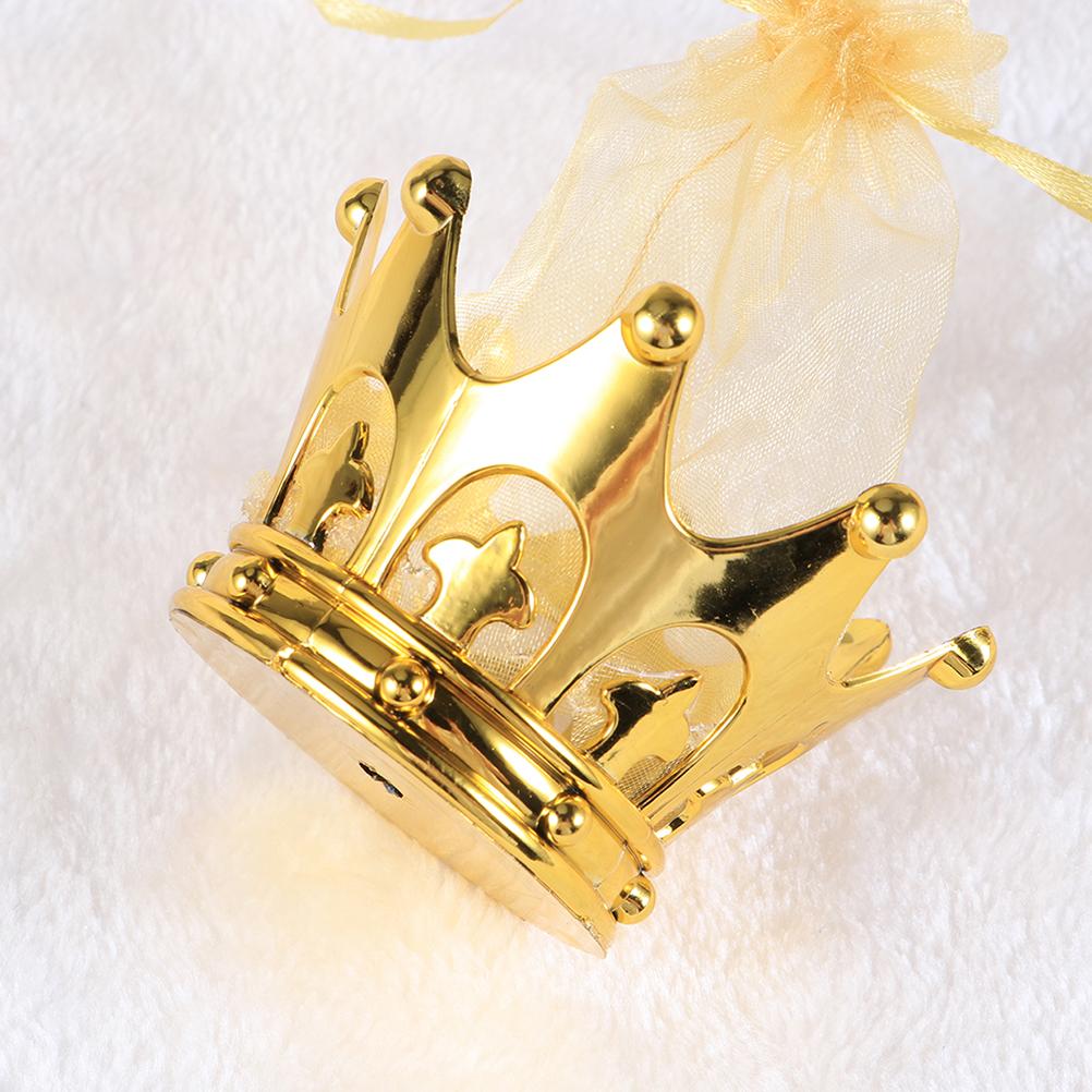 24 Pcs Crown Wedding Candy Gauze Bag Decorations Gold Gift Boxes Gifts Drawstring Bags Party