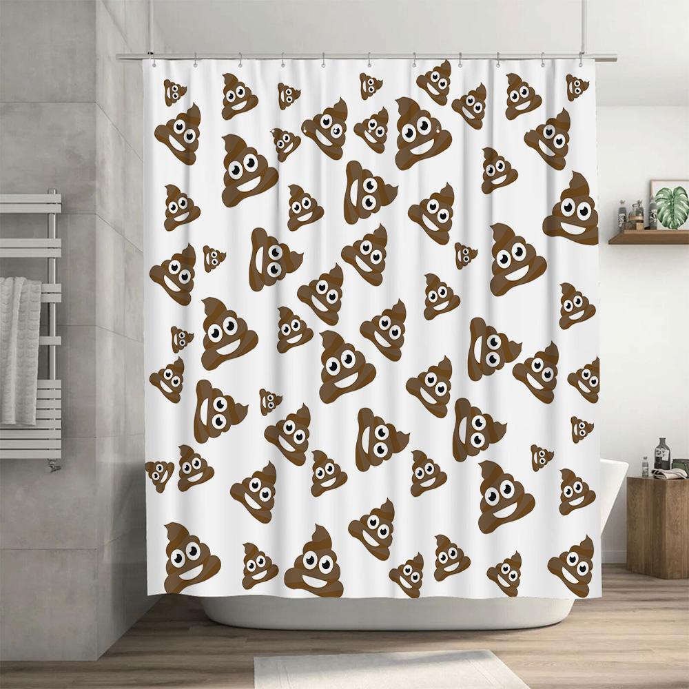 Vintage Santa Claus Shower Curtain Christmas Decorative 3D Printing Bathroom Decoration Waterproof Fabric Home Textile