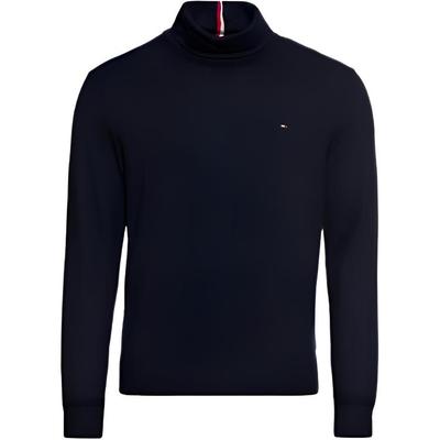 Crew Neck Pullover Straight Cut Long Sleeve Knit Sweater Men Sweater Dark-Navy 78J9328-410