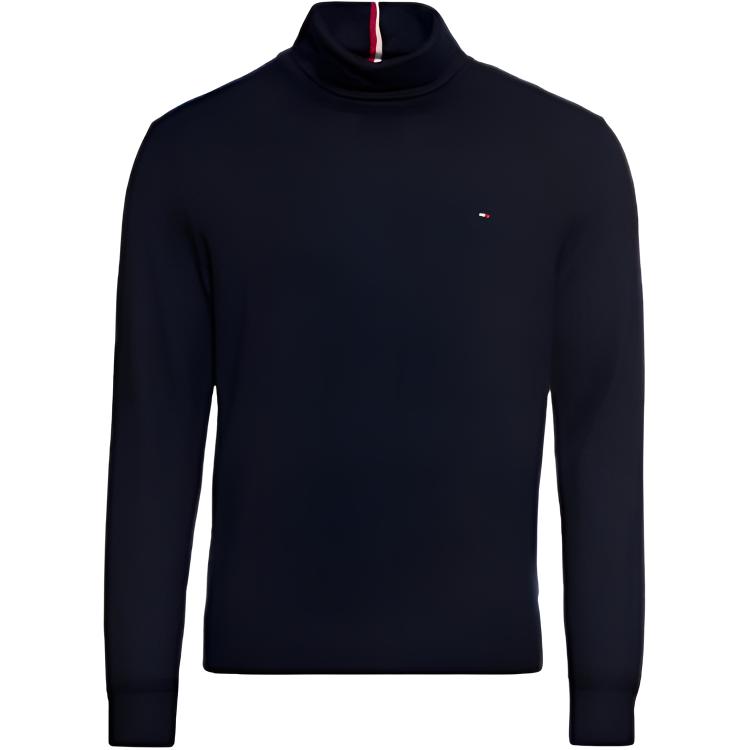 Tommy Hilfiger Crew Neck Pullover Straight Cut Long Sleeve Knit Sweater Men sweater Dark-Navy 78J9328-410