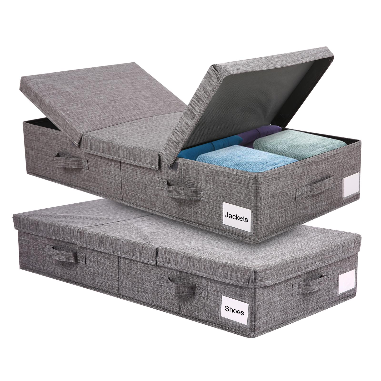 

Storage Box with Lids Foldable Closet Blanket Toys Fabric Storage Containers