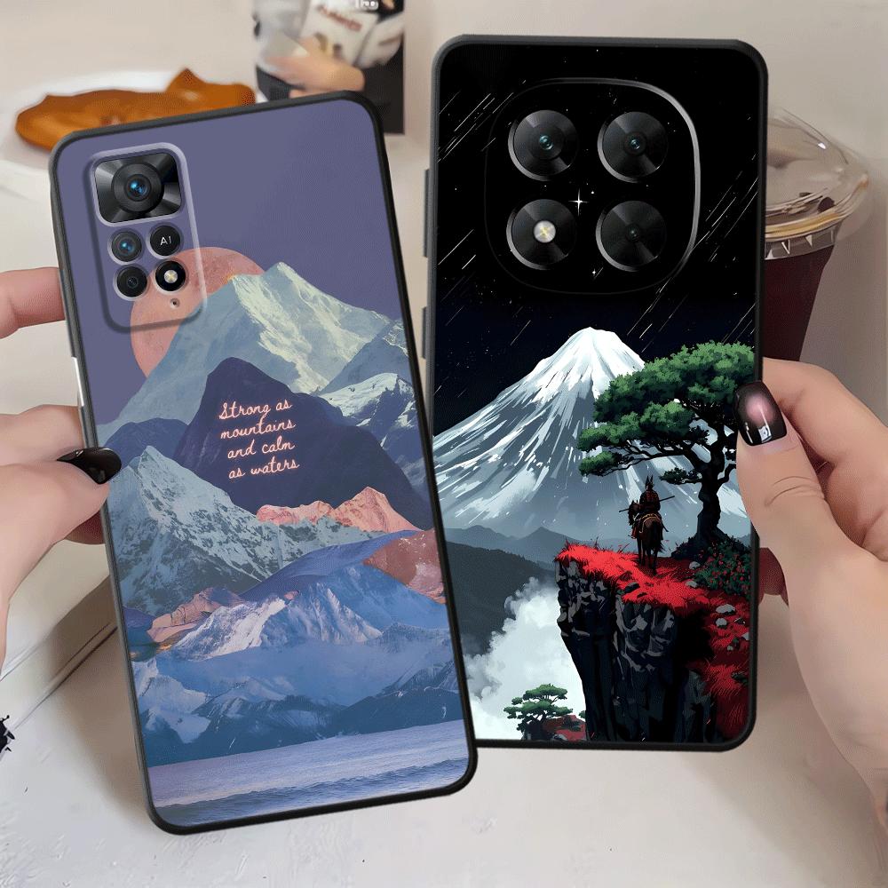 Phone Cover Case for Xiaomi Redmi Note 14 A1 K80 A4 A5 12 11 A3 12C 13C 14C 9 8 7 10 13 Pro Plus K40 A1 A2 Creative Mountain
