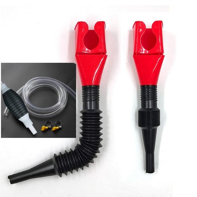 1Set Plastic Car Motorcycle Refueling Engine Oil Funnel Filter Conveying Tool Oil Change Funnel Accessories