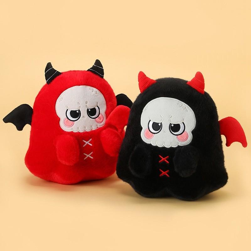 Halloween And Black Red Ghost Skull Plush Doll Pillow For Room Decoration