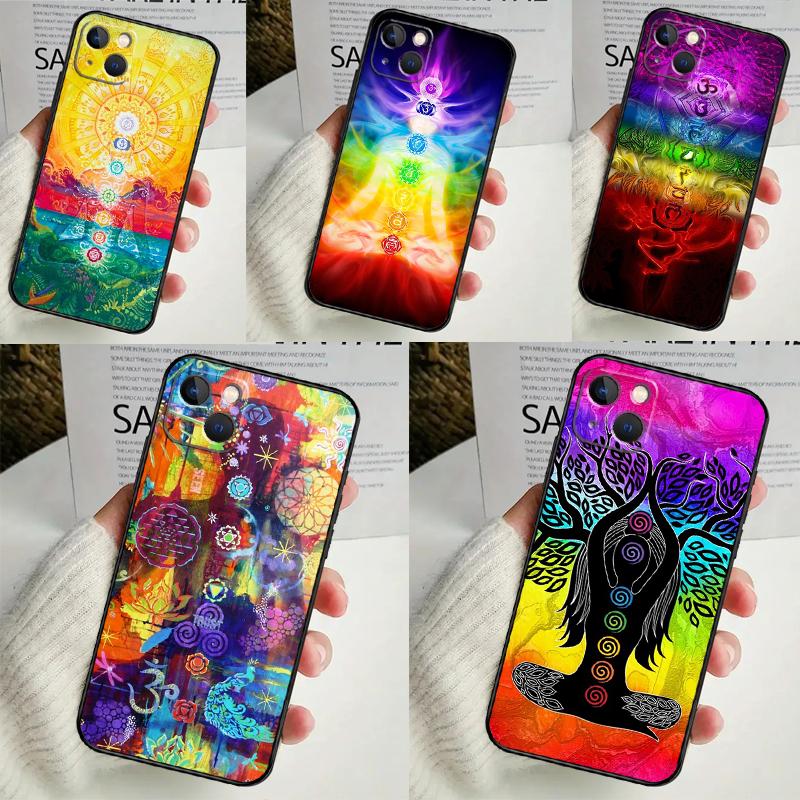 Mandala Chakra Yoga Case For Samsung Galaxy S25 Ultra S20 S21 S22 S23 S24 Ultra S9 S10 Plus S25 FE Phone Cover