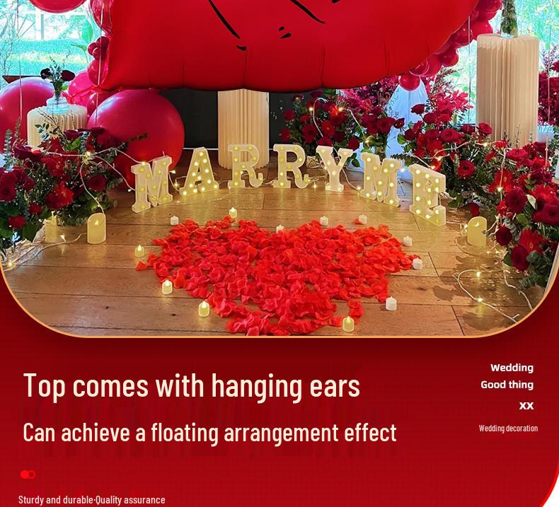 Honeymoon Suite Mega Heart Balloon Foil Set for Wedding & Engagement Decor.