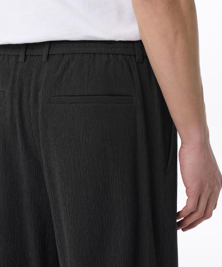MUSINSA STANDARD Crinkle Loose Tapered Elastic Waist Pants [Dark Gray]