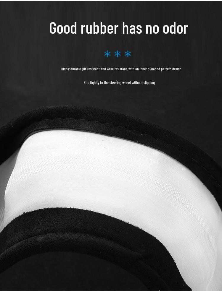 Pokrowiec na kierownicę ze zamszu na każdą porę roku: Ciepłe, Oddychające, Chłonące pot, Komfort.