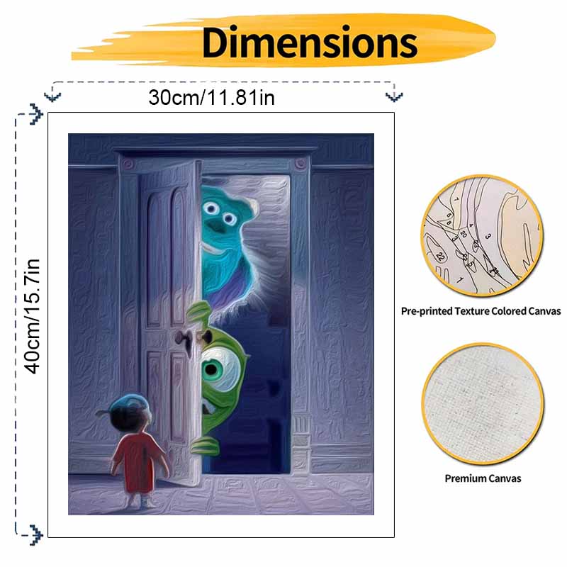 Disney Monsters Inc Oil Painting Digital Painting Art Kit Handmade Diy Painting Home Decoration Gift