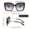 1pc Women's Large Square Frame Fashion Sunglasses - Stylish Gradient Purple Lens with Tortoiseshell Pattern