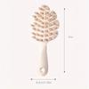 Leaf Shaped Silicone Hair Brush Long Handle Hollow Out Design for Wet And Dry Use Non-Damaging Scalp Massage Comb Cleaning Itch