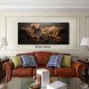 1pcs Wooden World Map Frameless Canvas Decorative Hanging Painting Living Room Study Office Modern Minimalist Style Home Wall De