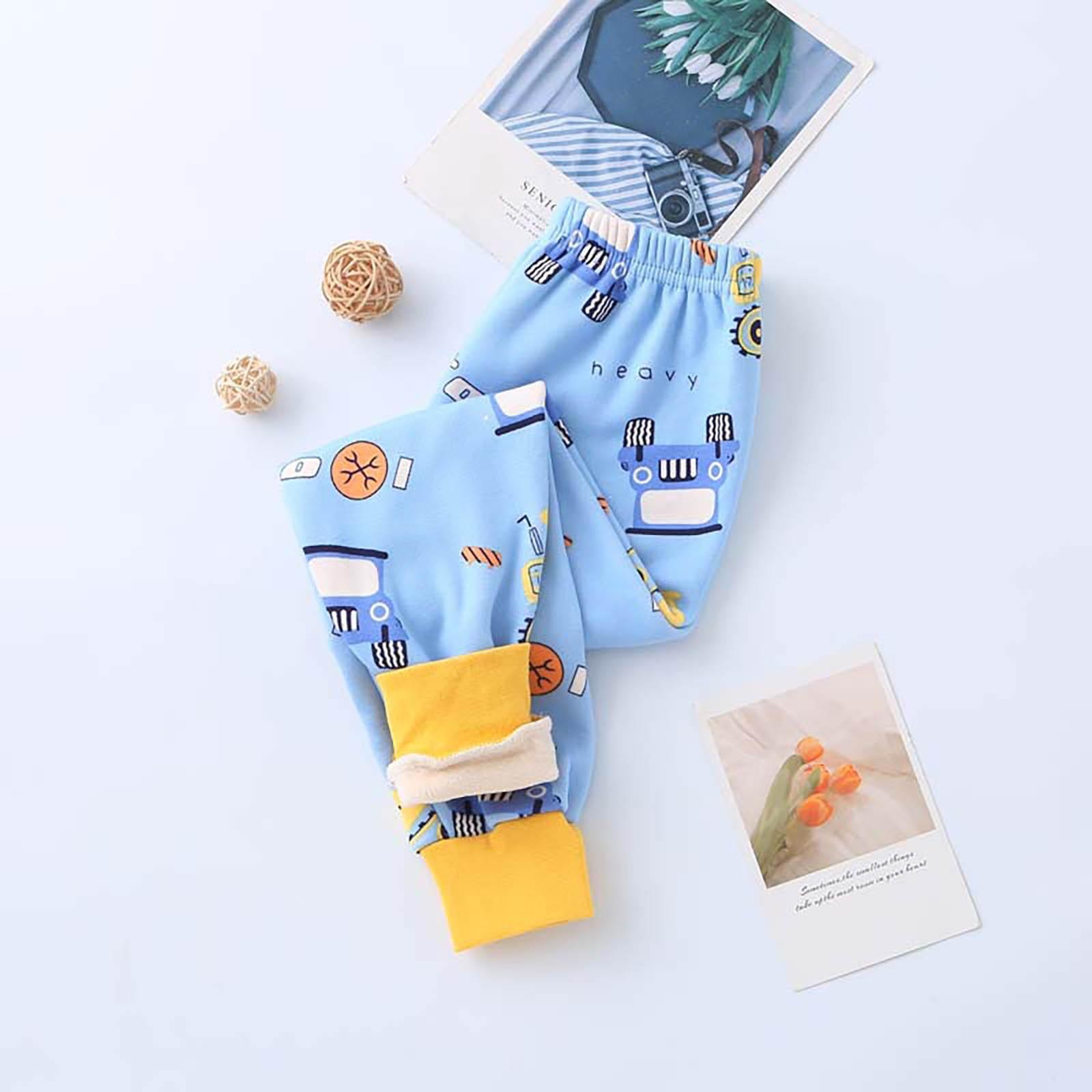 

Зимние детские флисовые леггинсы Johns для мальчиков и девочек, толстые теплые штаны для детей 100 синий