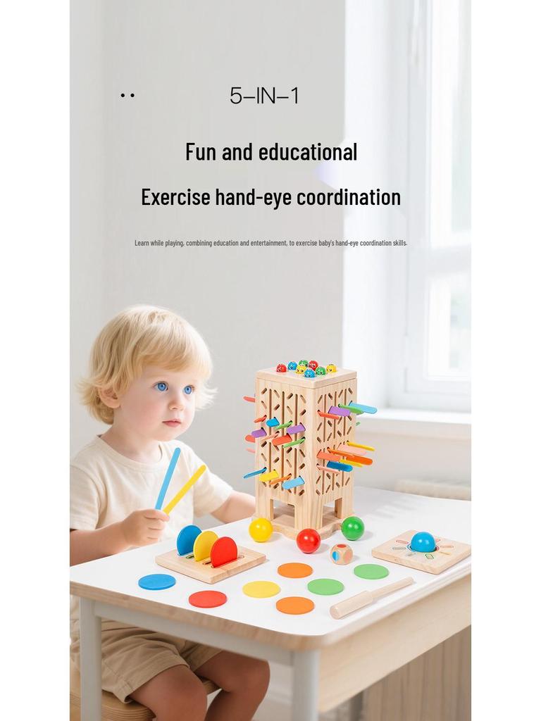 Wooden Balance Sticks Educational Puzzle Game for Toddlers and Parents