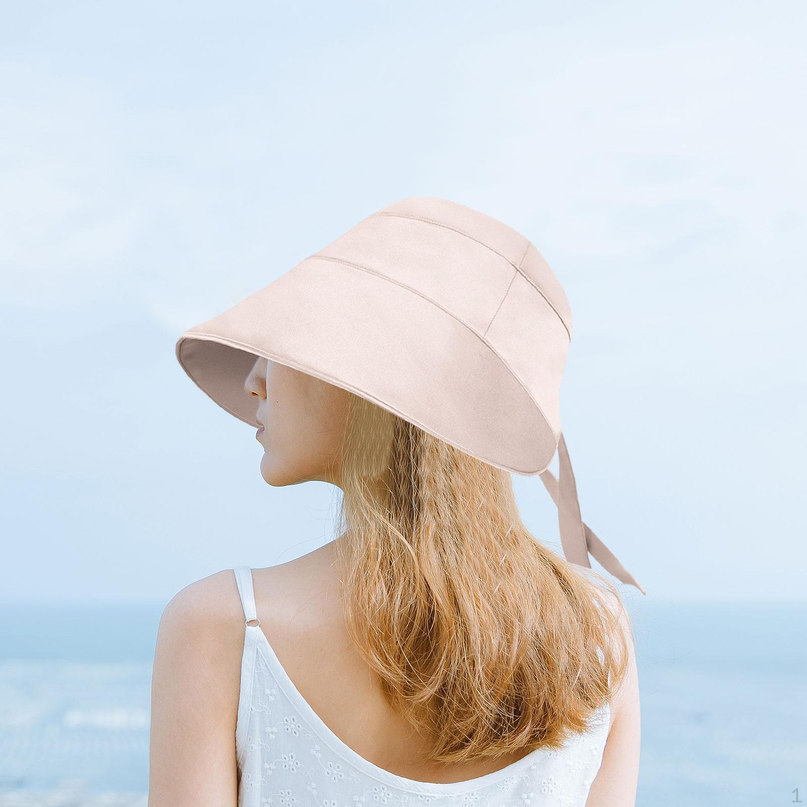 

Silk Sun Hat Women Summer Visor Lightweight Packable Bucket Beach Cap for Light Pink