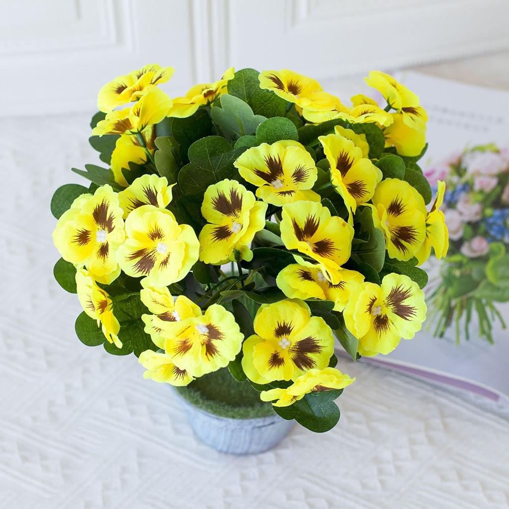 Artificial Pansies Indoor Outdoor Decor UV-Resistant Flowers Versatile Use