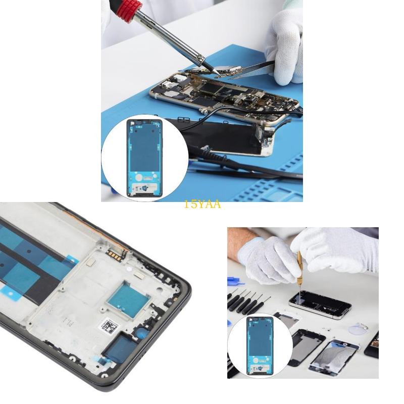 15YA Replacement LCD Frame Metal & Plastic Strong Housing for Note 14 Phone Use