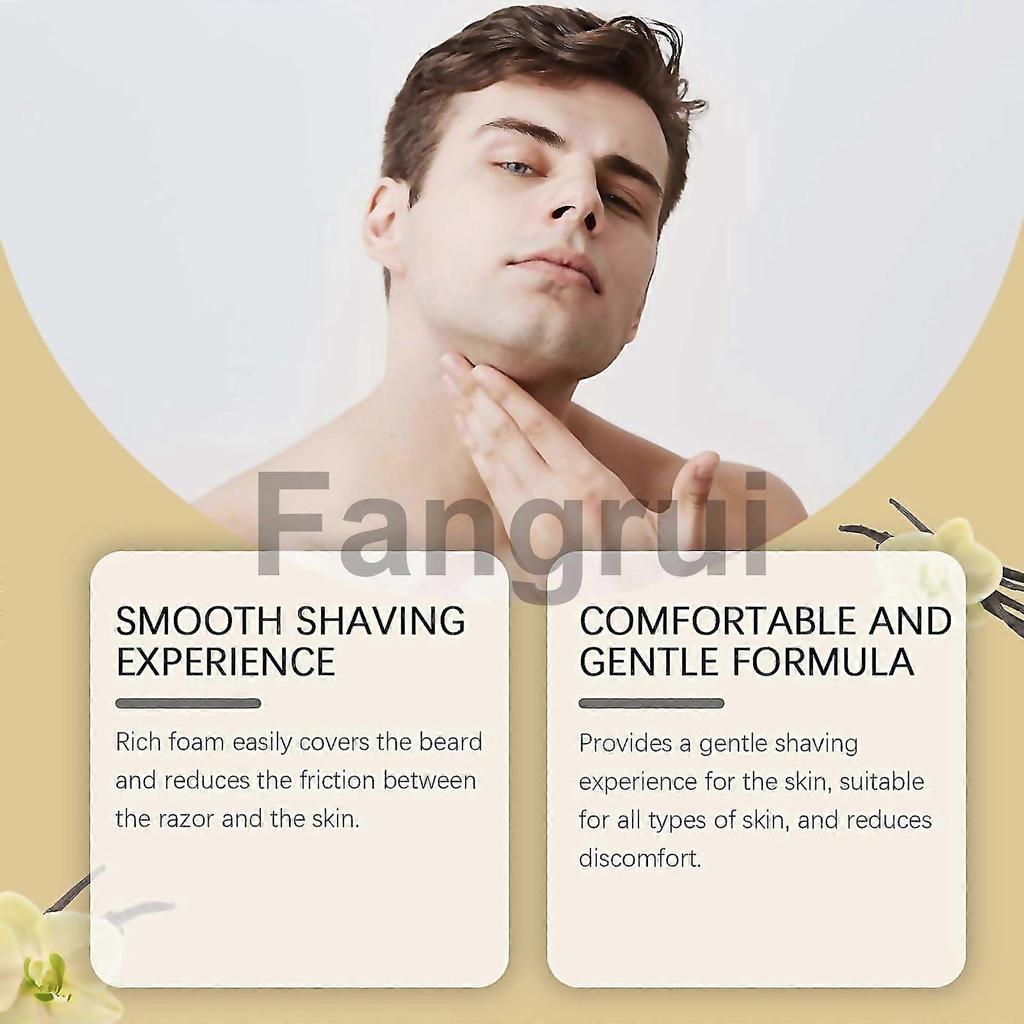 For East Moon Vanilla Mens Shaving Soap Fine Lather Comfortable Shave Gentle Skin