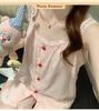 2026 Summer Women's Pajama Set: Built-in Bra Cloud Cotton Camisole with Round Neck, Princess Style 