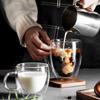 233ml/320ml Premium Kaffeetasse mit Henkel Hitzebeständig Doppelwandiger Boden Glas Latte Macchiato Tasse Haushalts Trinkgläser
