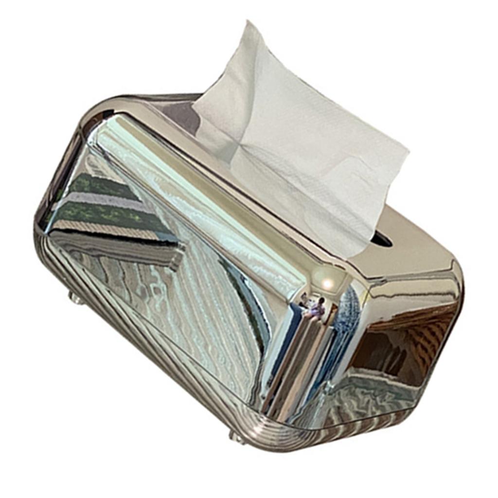 Tissue Box Cover Large Capacity Rectangle Vintage Tissue Box Holder Napkin Dispenser for Home