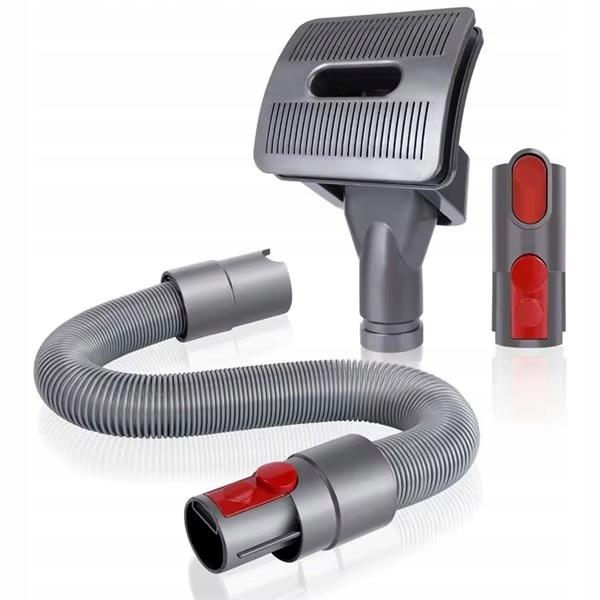 Rosfix GroomSet Pro Pet Grooming Kit for Dyson V7/V8/V10/V11/V15 - Brush + 160cm Flexible Hose + Adapter, Click Fit, Adjustable Pins
