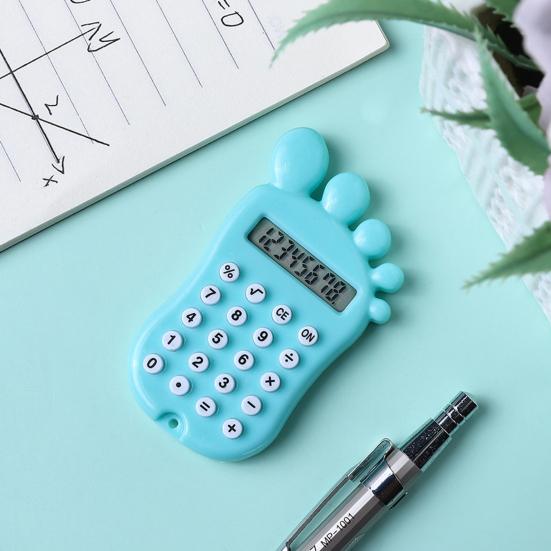 Calculator Design drăguț în formă de picior Ecran LCD cu 8 cifre Multifuncțional cu butoane confortabile din silicon Calculator