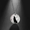 My Shape Wolf Necklace for Women Girls Animal Moon Silver Color Stainless Steel Necklaces Choker Link Chain Fashion Jewelry Gift