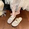 2025 Fashionable Outer Slippers New Cool Slippers Female Mary Jane Hollow Designer Summer Flat Slippers Female