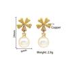 Brincos de Pérola com Diamante Mais Vendidos Brincos de Zircônia de Alta Qualidade Brincos da Moda para Menina