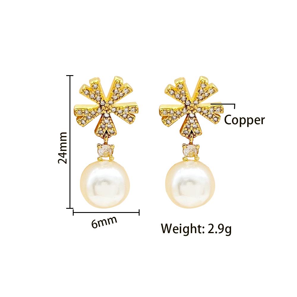 Brincos de Pérola com Diamante Mais Vendidos Brincos de Zircônia de Alta Qualidade Brincos da Moda para Menina