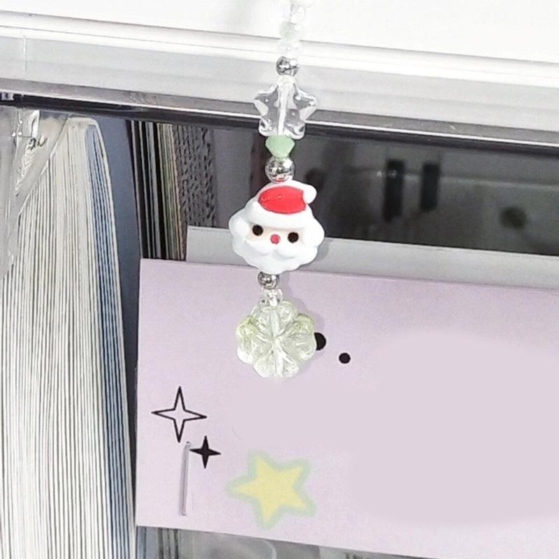 Christmas Keychain Detachable Snowman Snowflake Phone Lanyard for Fashion Lovers