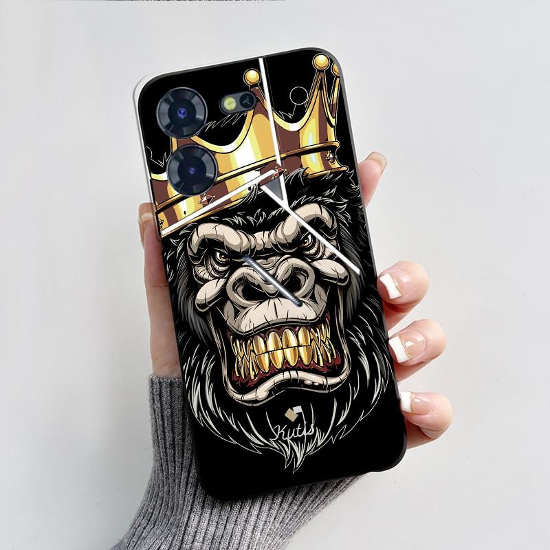 For Tecno Pova 5 Pro Case Cover Shockproof Black Wukong Phone Cases For Tecno Pova 5 Silicone Back Cover Pova5 Pro Bumper Fundas