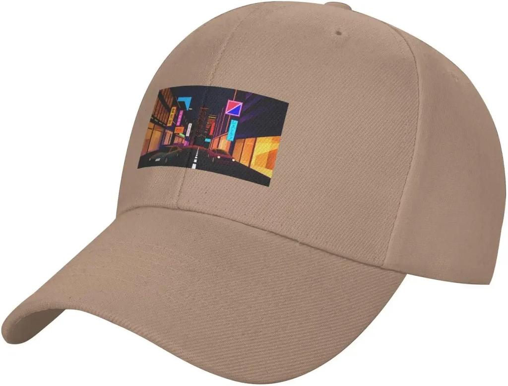 Japanese City Night Street Scenery Baseball Cap Women Men Hats Adjustable Trucker Sun Hat Dad Caps