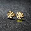 Christmas Tree Reindeer Pattern Earrings Women Student Teen New Year Gift Stainless Steel Cartilage Piercing Earring Zircon