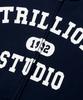 Trillion Raglan Color Mix 1992 Graphic Zip-Up Hoodie (Navy)