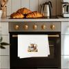 Fall Pumpkin Cow Kitchen Towels, Rustic Farm Animal Floral Pumpkin Dish Tea Towel for Kitchen Decor, Farmhouse Fall Autumn Hand Towels for Bathroom
