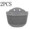 2Pcs Imitation Rattan Weaving Creative Flower Planter Garden Pot Flowerpot Wall Hanging Plant Grow Basin Baskets Yard Balcony