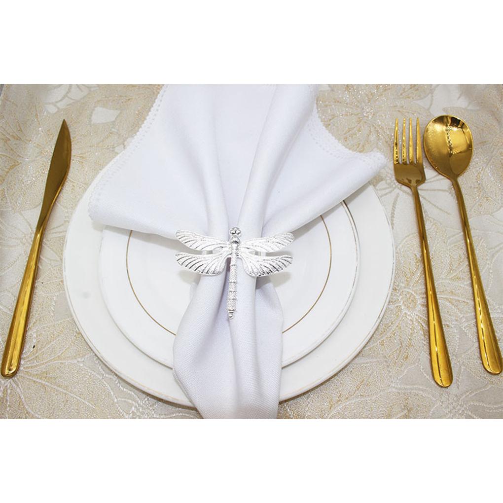 6 Pieces Napkin Ring Metal Iron Insect Decorative Towel Buckle Holder Portable Festival Restaurant Dining Room Decoration