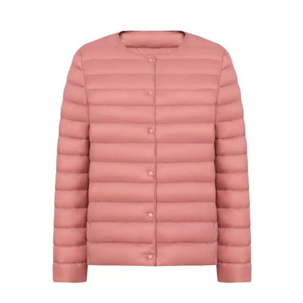 VAYLA New Spring Winter Women Liner Warm Down Jackets Ultralight Collarless Portable Female Padded Parkas O-Neck Puffer Overcoat