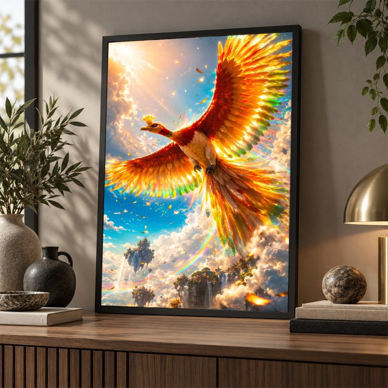 5D Diamond Painting Ho-Oh DIY Full Drill Diamond Art Kit Home Decoration