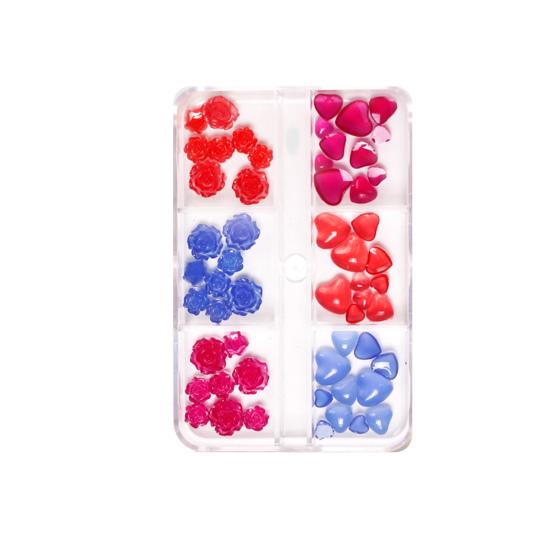 

Украшения для ногтей из смолы Медведь, бант, цветок, сердце, 3D-подвески, аксессуары для дизайна ногтей, украшения для маникюра, принадлежности для ногтей 11