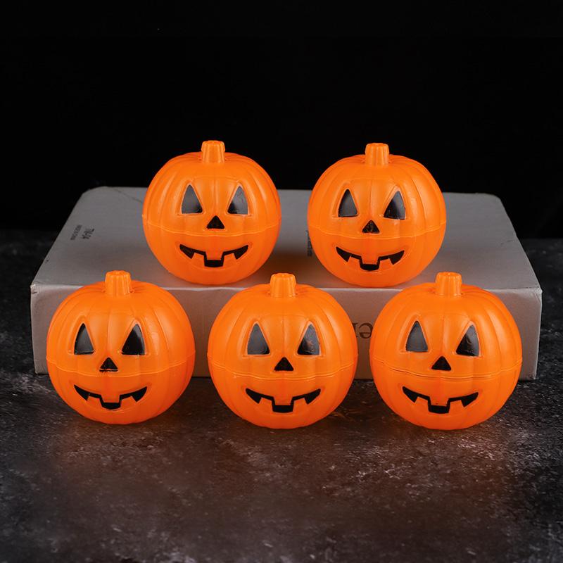 20/40Pcs Mini Halloween Pumpkin Box Plastic Candy Container Kids Trick or Treat Gift Favors Halloween Party Decoration Supplies