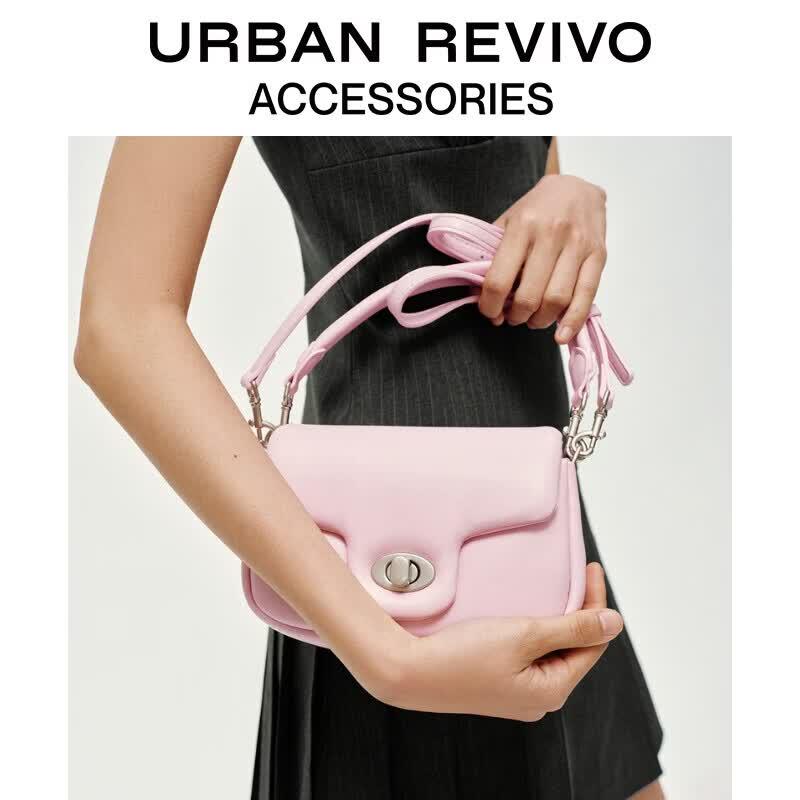 URBAN REVIVO Women s Puff Tote Crossbody Bag One Size