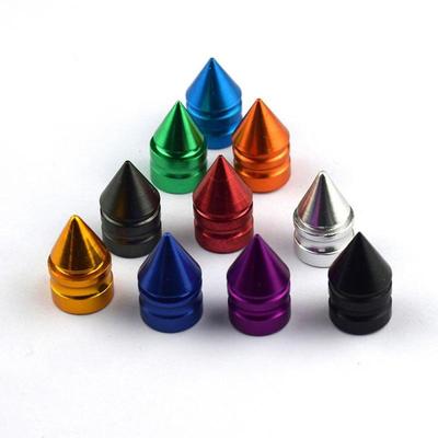 4 Pcs Car Tire Valve Stem Caps Spike Bolt-in Aluminum Theftproof Valve Caps Bike Wheel Tires Valves Motorcycle Tyre Stem Air Cap