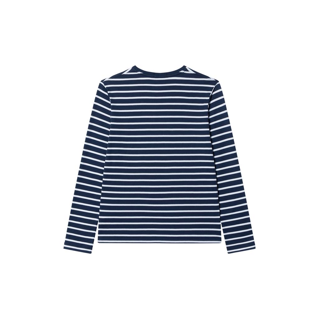 Polo Ralph Lauren Logo Embroidered Striped Crew Neck Casual Long Sleeve T-Shirt Men Tops Blue 710883732-001
